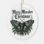 Merry Macabre Christmas Skull Moth Ornament (Links)