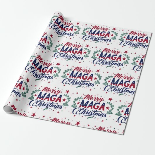 Merry Maga Christmas Cadeaupapier (Uitgerold)