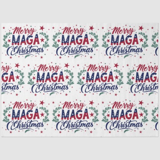 Merry Maga Christmas Tissue Paper Tissuepapier (Voorkant)