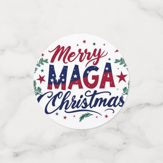 Merry Maga Kersttafel Confetti (Kleine voorkant)