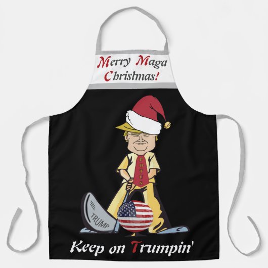 Merry Maga Trump Kerstappron Schort (Voorkant)