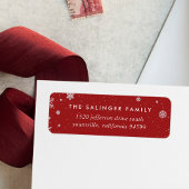 Merry Magic | Adres feestdag Snowflake Etiket