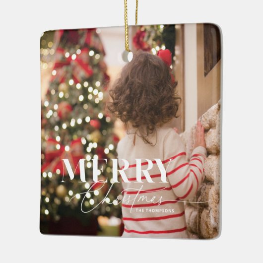 Merry Magic Christmas Foto Ornament (Links)