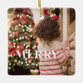 Merry Magic Christmas Foto Ornament (Voorkant)