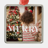 Merry Magic Christmas Foto Ornament (Voorkant)