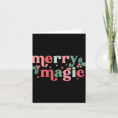Merry Magic Colorful Holiday Tygraphy  Kaart (Voorkant)