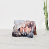 Merry Magic | Foto Snowflake Feestdagen Kaart (Voorkant)