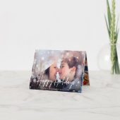Merry Magic | Foto Snowflake Feestdagen Kaart (Voorkant)