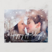 Merry Magic | Foto Snowflake Feestdagenkaart (Voorkant)