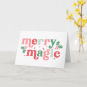 Merry Magic - Kleurrijke typografie voor de feestd Kaart (Gele Bloem)
