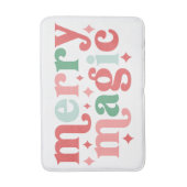 Merry Magic - Kleurrijke vakantietypografie Badmat (Voorkant Verticaal)