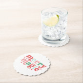 Merry Magic - Kleurrijke vakantietypografie Kartonnen Onderzetters (Insitu)