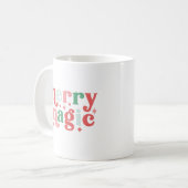 Merry Magic - Kleurrijke vakantietypografie Koffiemok (Voorkant links)