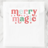 Merry Magic - Kleurrijke vakantietypografie Rechthoekige Sticker (Tas)