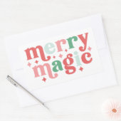 Merry Magic - Kleurrijke vakantietypografie Rechthoekige Sticker (Envelop)