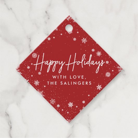 Merry Magic | Rood- en wittekopsmaakfeest Bedankjes Labels (Voorkant)