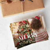 Merry Magic Script & Serif Kerstmis Fotokaart Feestdagenkaart