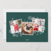 Merry Magic | Snowflake Overlay-out met kerstmis Feestdagenkaart (Achterkant)