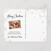 Merry Magic | Snowflake Overlay-out met kerstmis Feestdagenkaart (Achterkant)