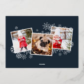Merry Magic | Snowflake Overlay-out met kerstmis Folie Feestdagenkaart (Achterkant)