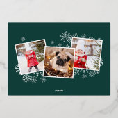 Merry Magic | Snowflake Overlay-out met kerstmis Folie Feestdagenkaart (Achterkant)