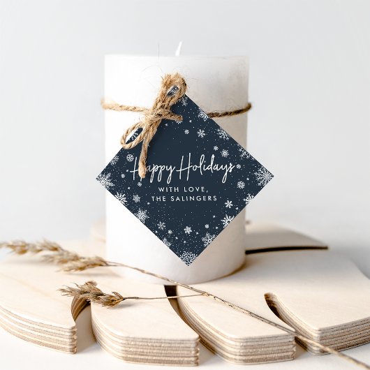 Merry Magic | Vakantij en witte sneeuwvlok Bedankjes Labels