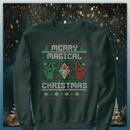 Merry Magical Christmas Wizard Lelijke trui Design