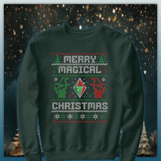 Merry Magical Christmas Wizard Lelijke trui Design