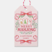 Merry Mahjong | Christmas Cadeaulabel (Voorkant)