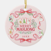 Merry Mahjong | Christmas Keramisch Ornament (Voorkant)