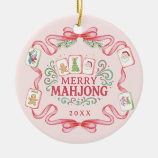 Merry Mahjong | Christmas Keramisch Ornament