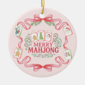 Merry Mahjong | Christmas Keramisch Ornament (Voorkant)