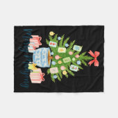 Merry Mahjong Christmas Tree Chinoiserie Holiday  Fleece Deken (Voorkant (Horizontaal))