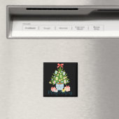 Merry Mahjong Christmas Tree Chinoiserie Holiday  Magneet (Insitu (Vaatwasser))