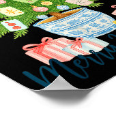 Merry Mahjong Christmas Tree Chinoiserie Holiday  Poster (Hoek)