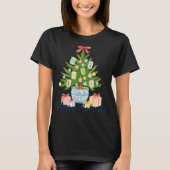 Merry Mahjong Christmas Tree Chinoiserie Holiday  T-shirt (Voorkant)