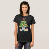 Merry Mahjong Christmas Tree Chinoiserie Holiday  T-shirt (Voorkant volledig)