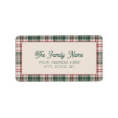 Merry Mail - Plaid Address Label (Voorkant)