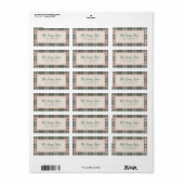 Merry Mail - Schotse ruit adreslabel Etiket (Full Sheet)