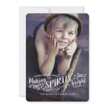 Merry Making Spirits Bright Vakantie Fotokaart