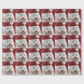 Merry Maltese kerstcadeaurerap Cadeaupapier (Vlak)