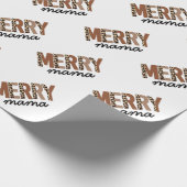 "Merry Mama" Modern kleurenblok Leopard Boho Cadeaupapier (Hoek)