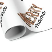 "Merry Mama" Modern kleurenblok Leopard Boho Cadeaupapier (Rol Hoek)