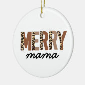 "Merry Mama" Modern kleurenblok Leopard Boho Keramisch Ornament (Links)