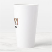"Merry Mama" Modern kleurenblok Leopard Boho Latte Mok (Voorkant)