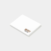 "Merry Mama" Modern kleurenblok Leopard Boho Post-it® Notes (Schuin)