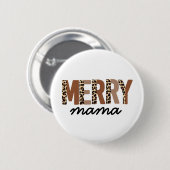 "Merry Mama" Modern kleurenblok Leopard Boho Ronde Button 5,7 Cm (Voorkant /achterkant)