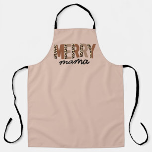 "Merry Mama" Modern kleurenblok Leopard Boho Schort