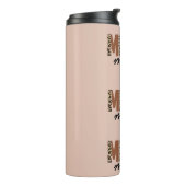 "Merry Mama" Modern kleurenblok Leopard Boho Thermosbeker (Gedraaid links)