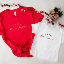 Merry Mama Script-Shirt voor kerstmis T-shirt